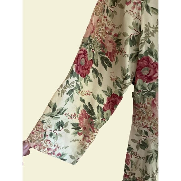 Vintage Atina by Karon Crosby Floral Dress Womens 12 Maxi Fit Flare Cottage Core - Picture 7 of 12